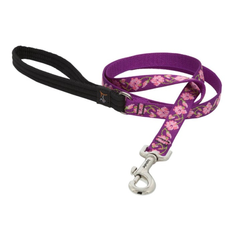 Lupine Pet Dog 6 Ft Long 3/4 In Leash Original Designs Rose Garden