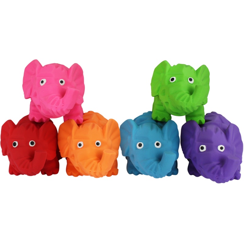 Multipet Latex Dog Toy Origami Pals  4in Elephant Assorted