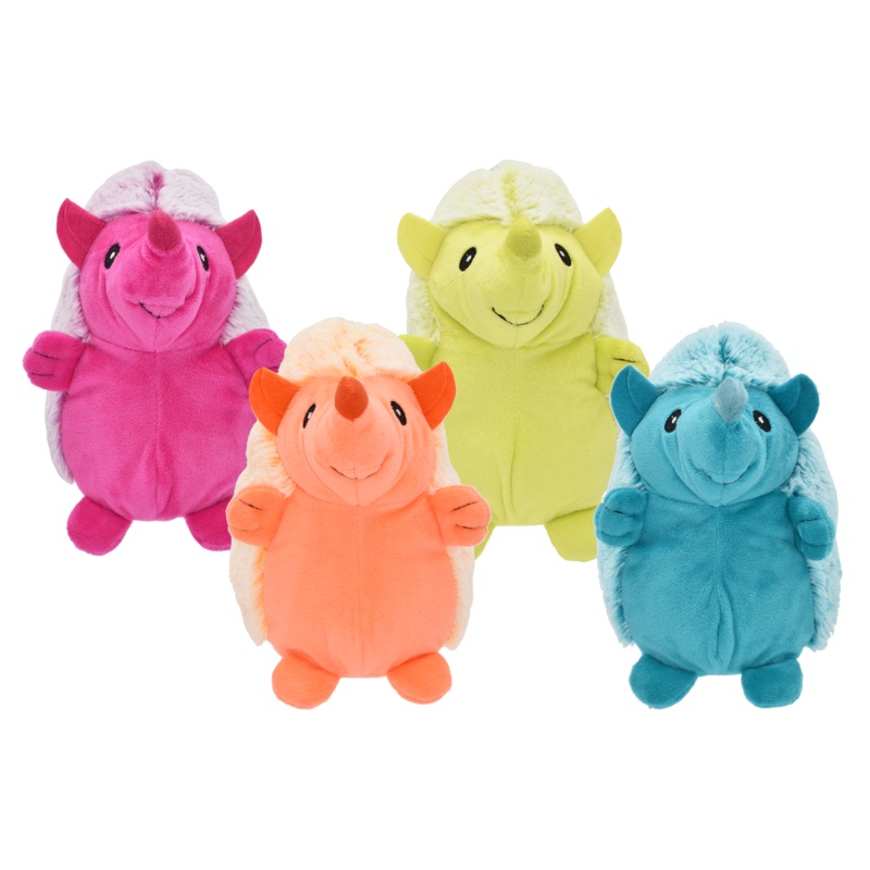 Multipet Plush Dog Toy Hedgehogs 8in Assorted