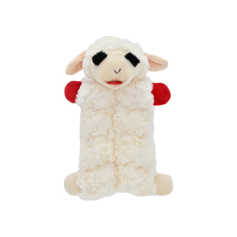 Multipet Plush Dog Toy Lamb Chop Squeaker Mat 9in