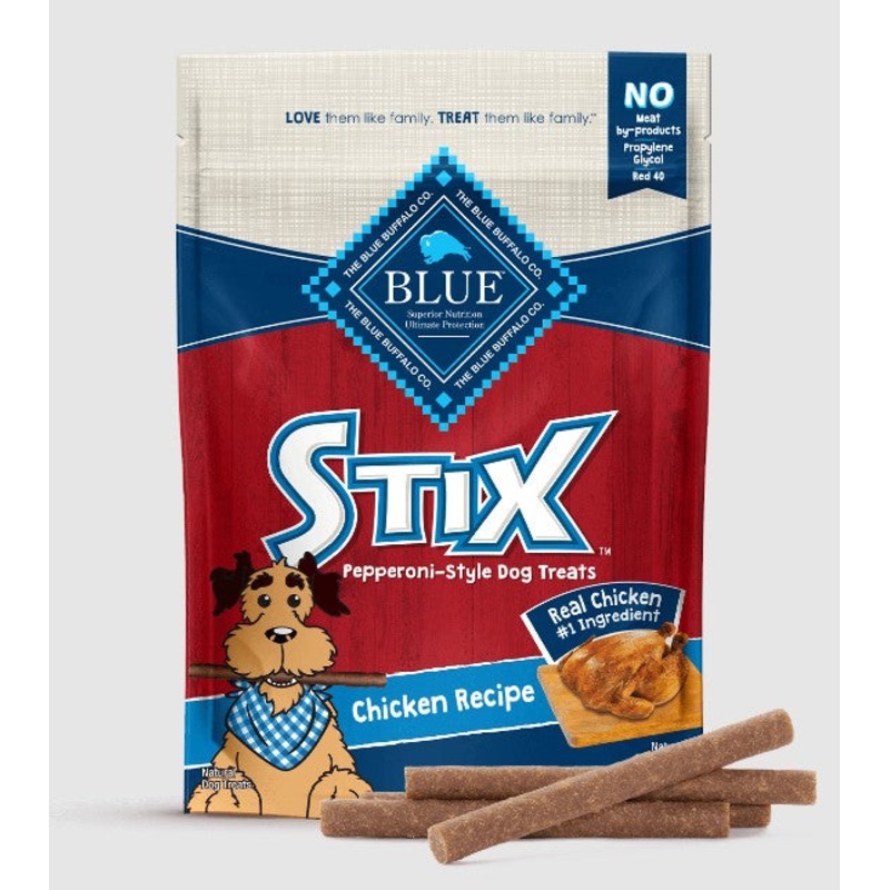 Blue Buffalo Stix Chicken Flavor Soft Treats for Dogs  Whole Grain  5 oz. Bag