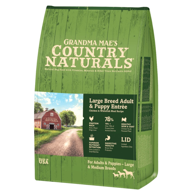 Grandma Mae's Country Naturals Large Breed Entre Dry Dog Food, 35 Lb