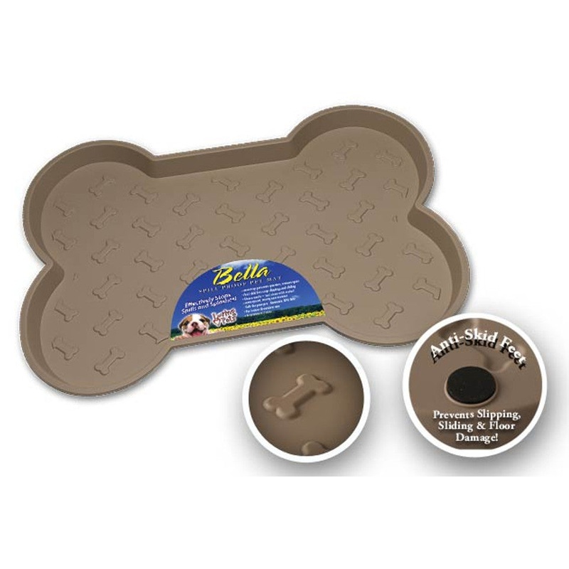 Loving Pets Bella Spill-Proof Dog Mat Tan Large