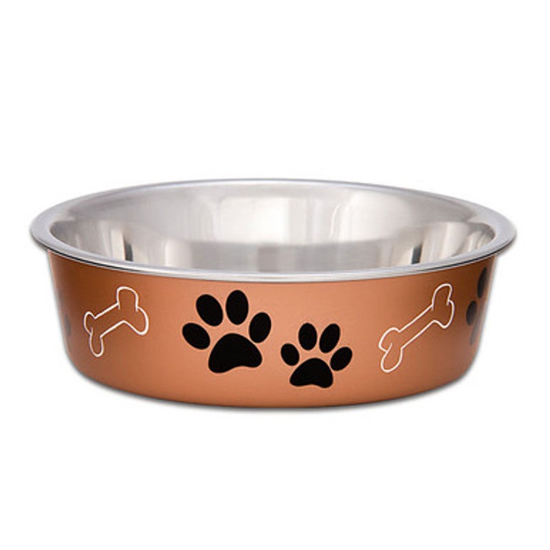 Loving Pets Bella Stainless Steel Dog Bowl Copper Small