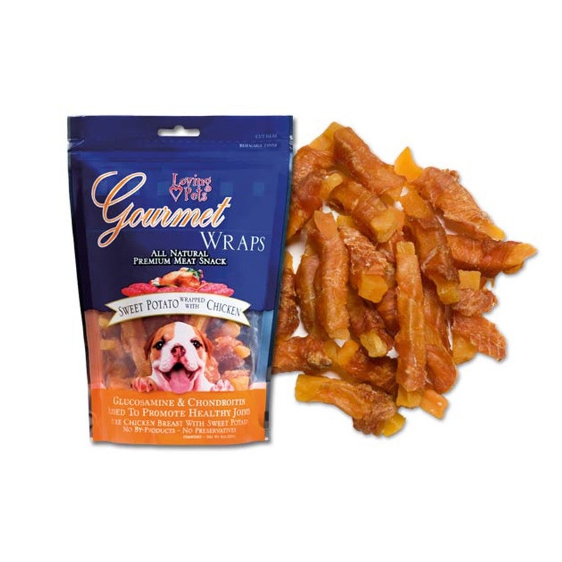 Loving Pets Gourmet Chicken-Wrapped Dog Treats 8oz Sweet Potato