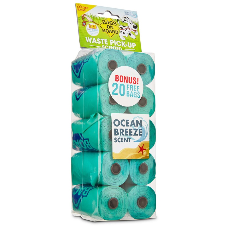 Bags on Board Dog Waste Bag Refills 120ct Ocean Breeze Scented