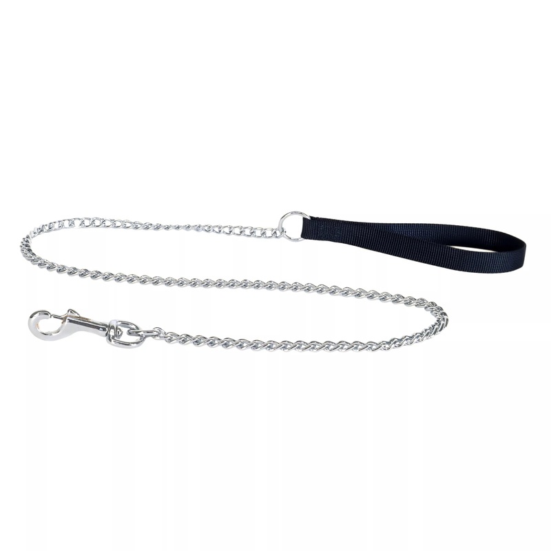 Coastal Titan 6ft Long 4.0mm Extra Heavy Chain Dog Leash with Nylon Handle Black