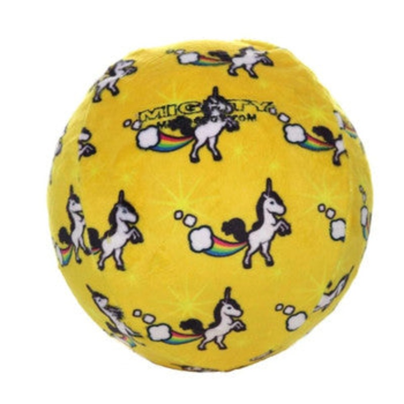 Mighty Ball Large Unicorn-Durable Ball  Squeaky Plush Dog Toy