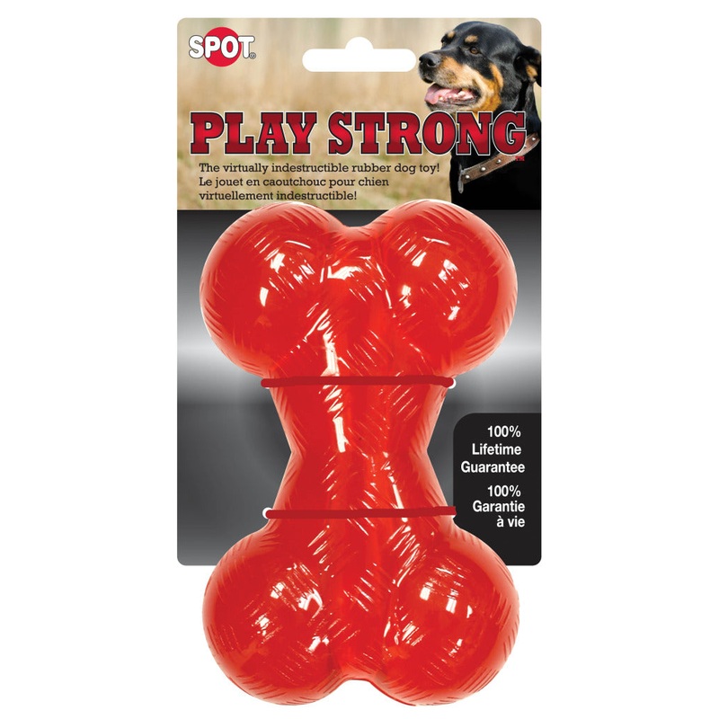 Spot Ethical Pet Dog Toy Play Strong Rubber Bone 5.5In