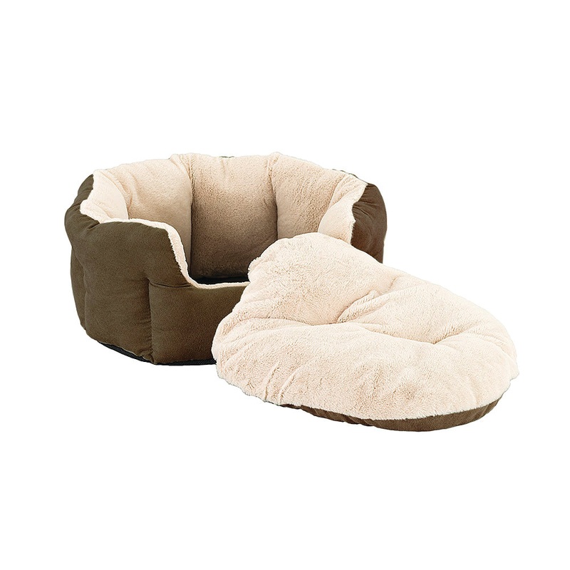 Spot Ethical Pet Sleep Zone Reversible Cushion Dog Bed 18In Chocolate