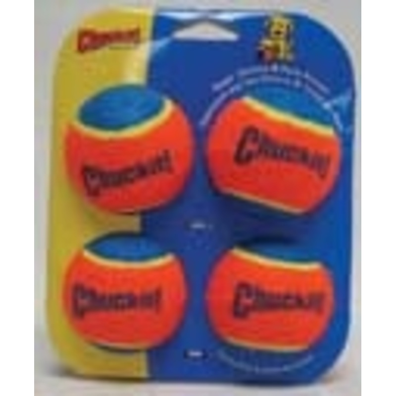 Chuckit! Durable Tennis Ball Dog Toy  Medium  4 Count