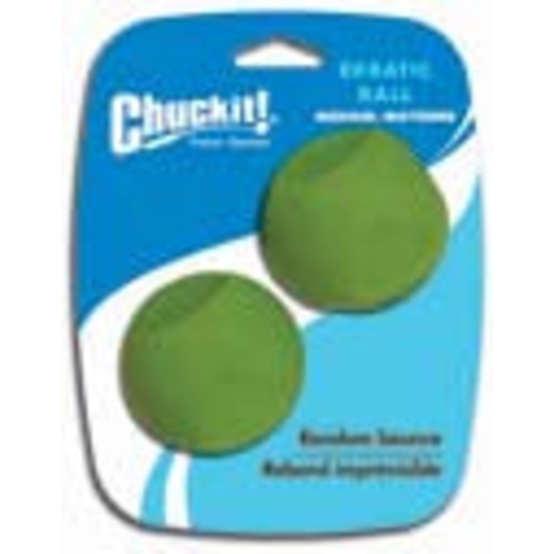 Chuckit! Erratic Rubber Dog Toy Ball  Medium  2 Count