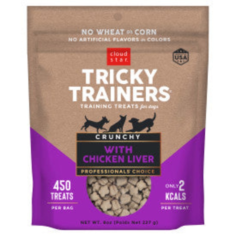 Cloud Star Tricky Trainers Crunchy Dog Treats, Liver, 8 oz. Pouch