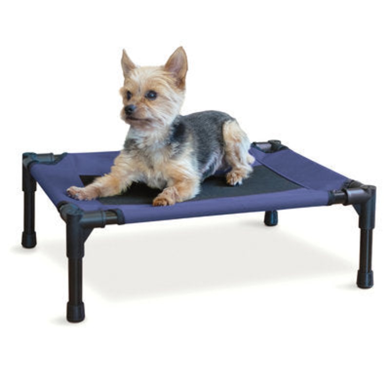 K&H Pet Products Original Pet Cot Elevated Pet Bed Small Blue 17  x 22  x 7