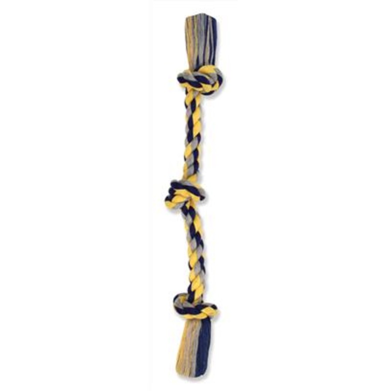 Mammoth Flossy Chews Cotton Blend 3 Knot Rope Tug Dog Toy  X-Large  36