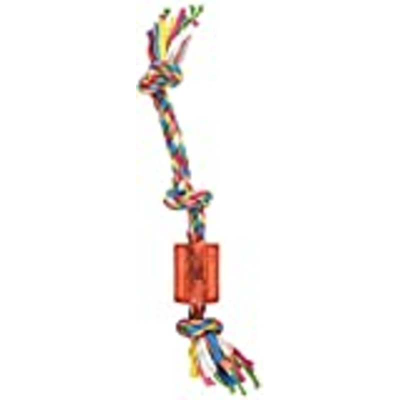 Mammoth Pet Products-Cloth Squeaky Rope Tpr- Multicolored Small