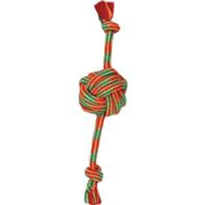 Mammoth Small 13  Extra Fresh Monkey Fist Ball Dog Toy With Rope Ends