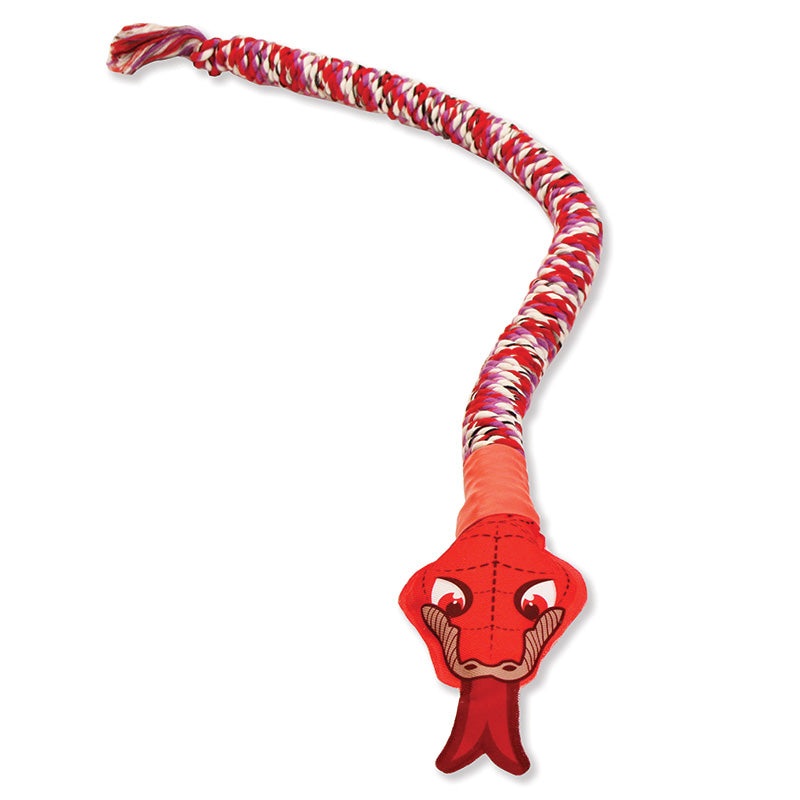 Mammoth SnakeBiter Squeaky Head Dog Toy Assorted
