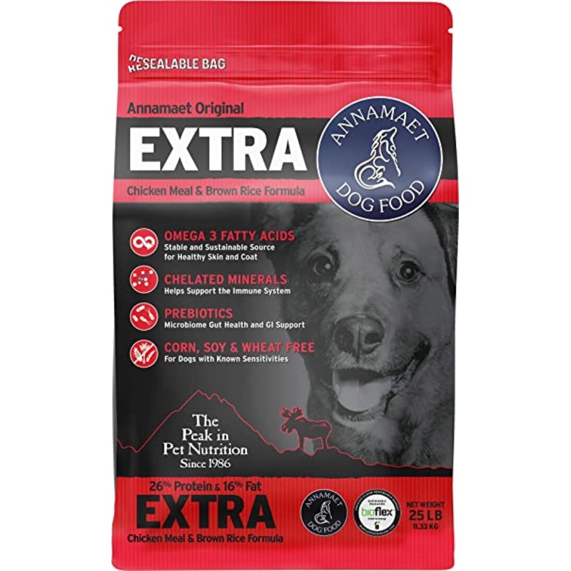 Annamaet Extra Dog Food 26% Protein Chicken Formula 25lbs
