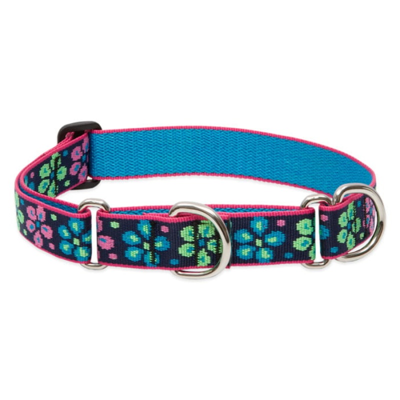 Lupine Pet Dog 1 In Wide 15-22 In Martingale Collar Original Designs Flower Power