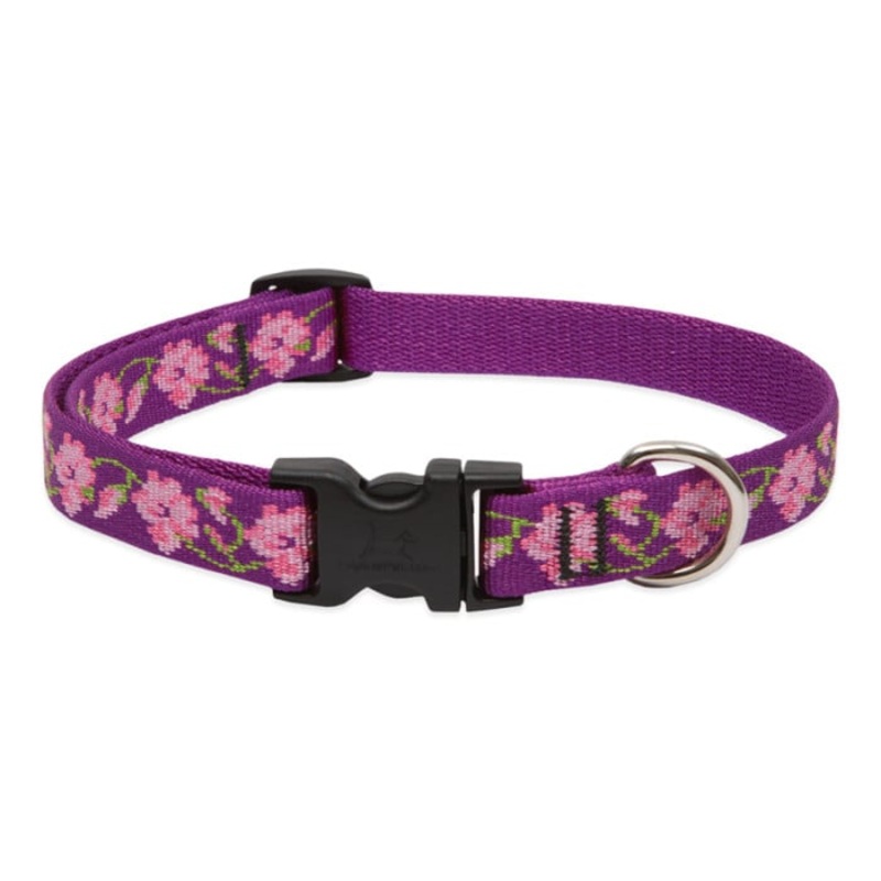 Lupine Pet Dog 3/4 In Wide 13-22 In Adjustible Collar Original Designs Rose Garden