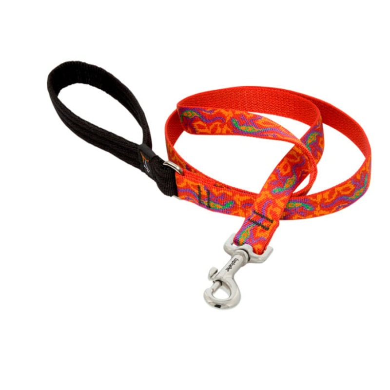 Lupine Pet Dog 6 Ft Long 3/4 In Leash Original Designs Go Go Gecko