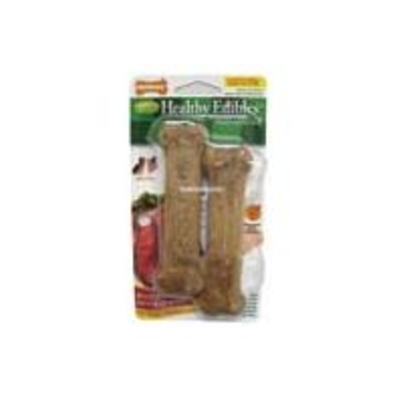 Nylabone Healthy Edibles Natural Roast Beef Flavored Dog Treats  Twin Pack  Regular
