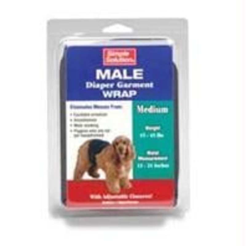 Simple Solution Washable Male Wrap Dog Diaper  Medium