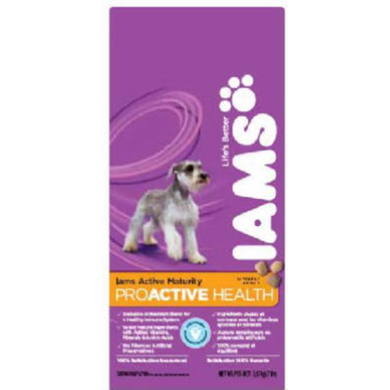 IAMS Healthy Aging Adult Dry Dog Food for Mature and Senior Dogs with Real Chicken  15 lb. Bag