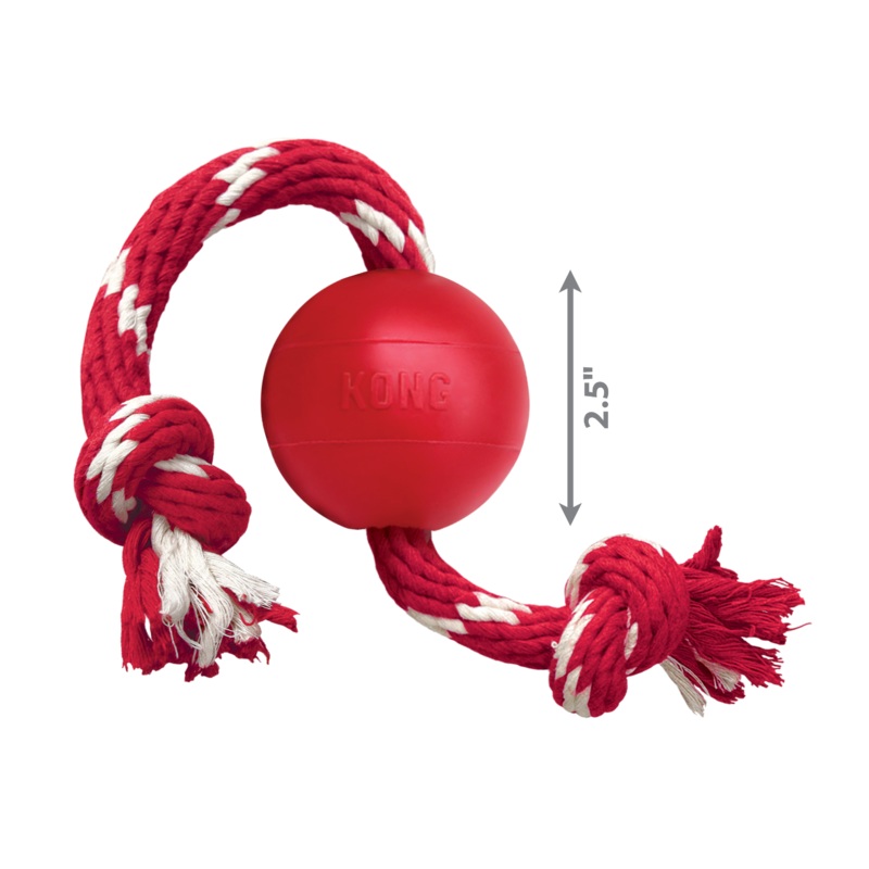 Kong Dog Toy KONG Ball with Rope Small