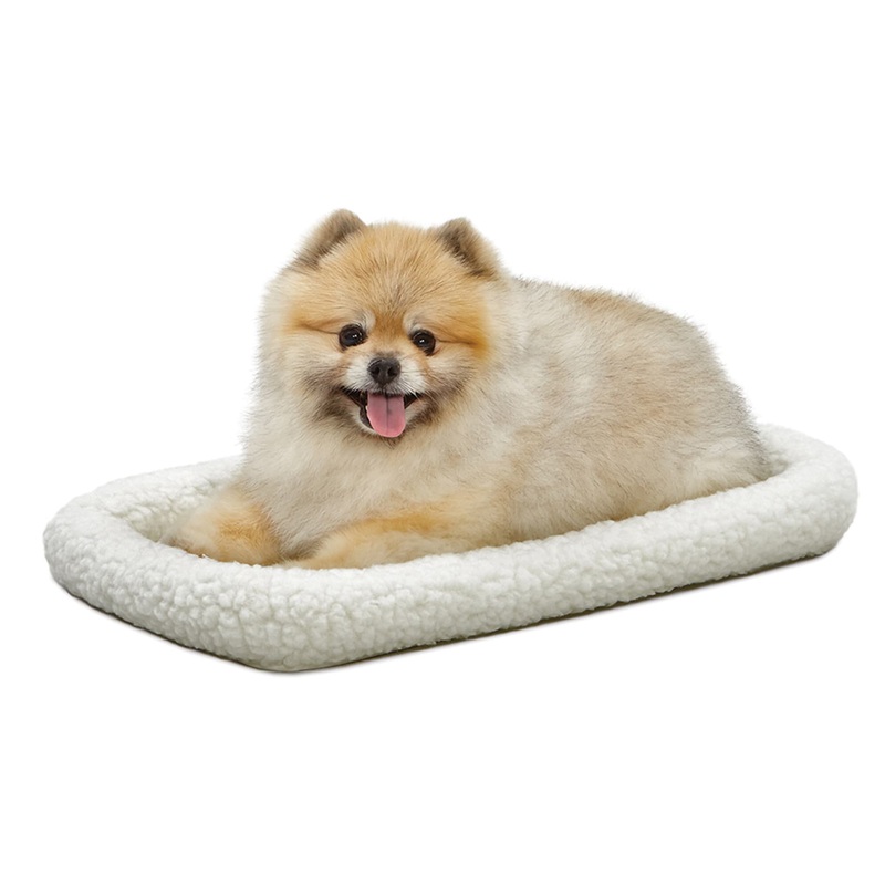 MidWest Deluxe QuietTime Bolster Pet Bed & Crate Mat  Fleece  22