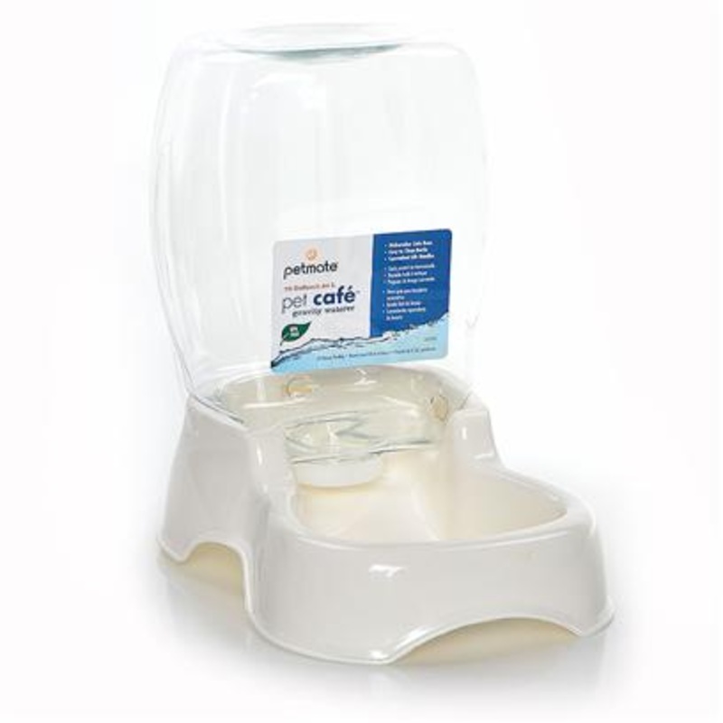 Petmate Caf Cat and Dog Waterer  Pearl Tan  1.5 Gal