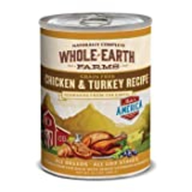 Whole Earth Farms Grain Free Chicken & Turkey Canned Dog Food 12.7 oz