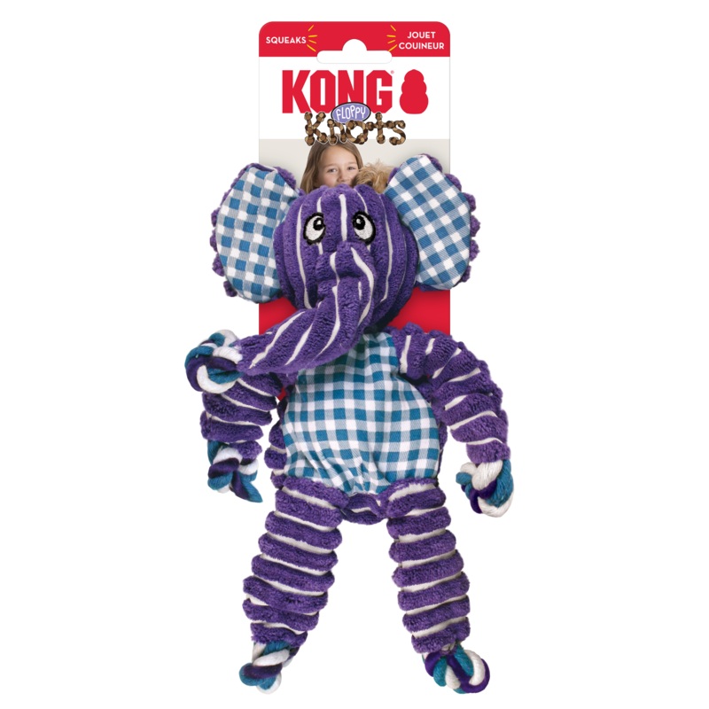 Kong Dog Toy Floppy Knots Elephant  Small