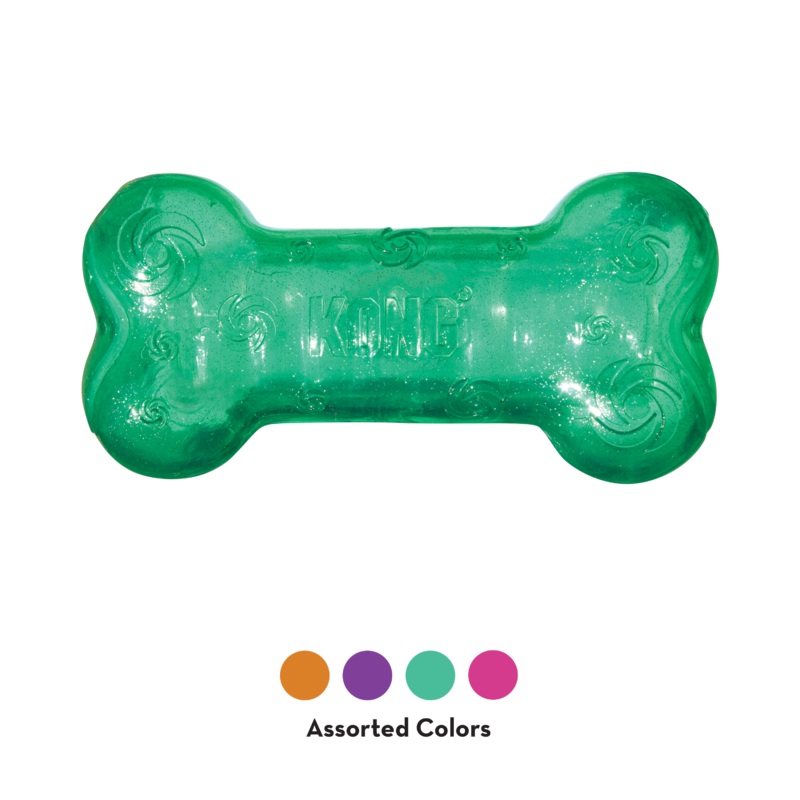 Kong Dog Toy Squeezz Crackle Bone Medium Assorted