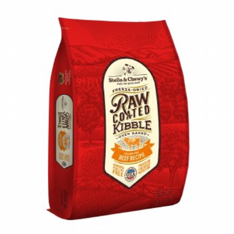 Stella & Chewy's Grass-Fed Beef Raw Coated Kibble Grain-Free Dry Dog Food, 22 Lb