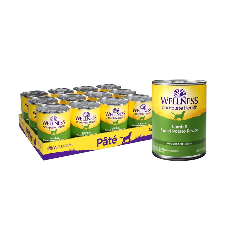 Wellness Complete Health Natural Wet Canned Dog Food Lamb & Sweet Potato 12.5oz Can