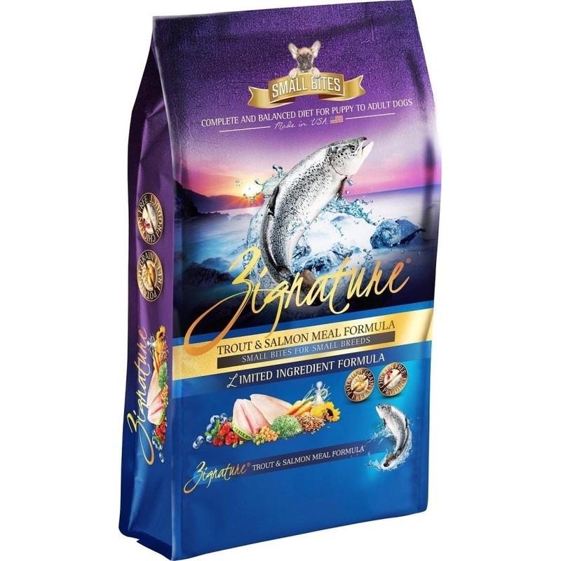 Zignature Trout & Salmon Formula Grain-Free Small Bites Dry Dog Food 12.5lb