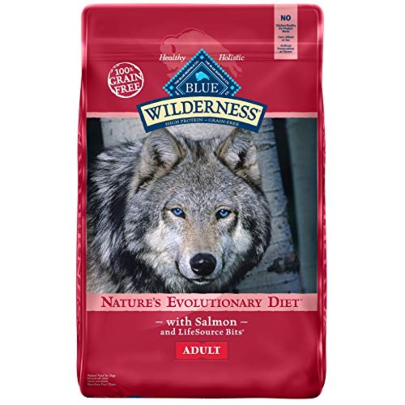 Blue Buffalo Wilderness High Protein Grain Free Natural Adult Dry Dog Food Salmon 24-lb