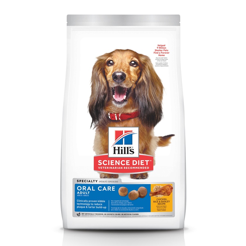 Hill's Science Diet Adult Oral Care Chicken, Rice & Barley Recipe Dry Dog Food, 4 lb bag