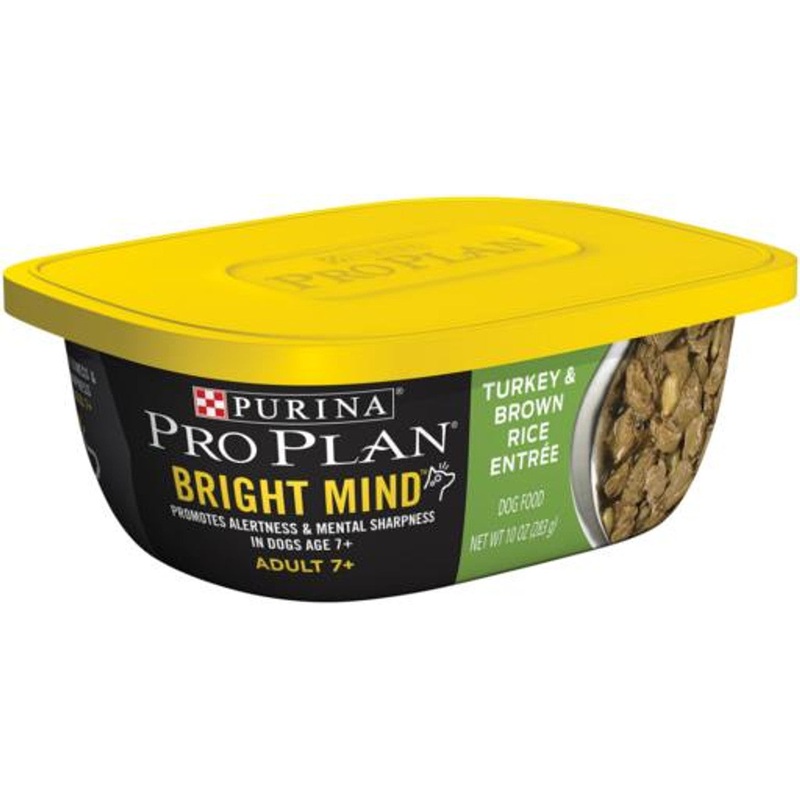 Purina Petcare10 Oz Pro Plan Bright Mind Adult 7+ Turkey & Brown