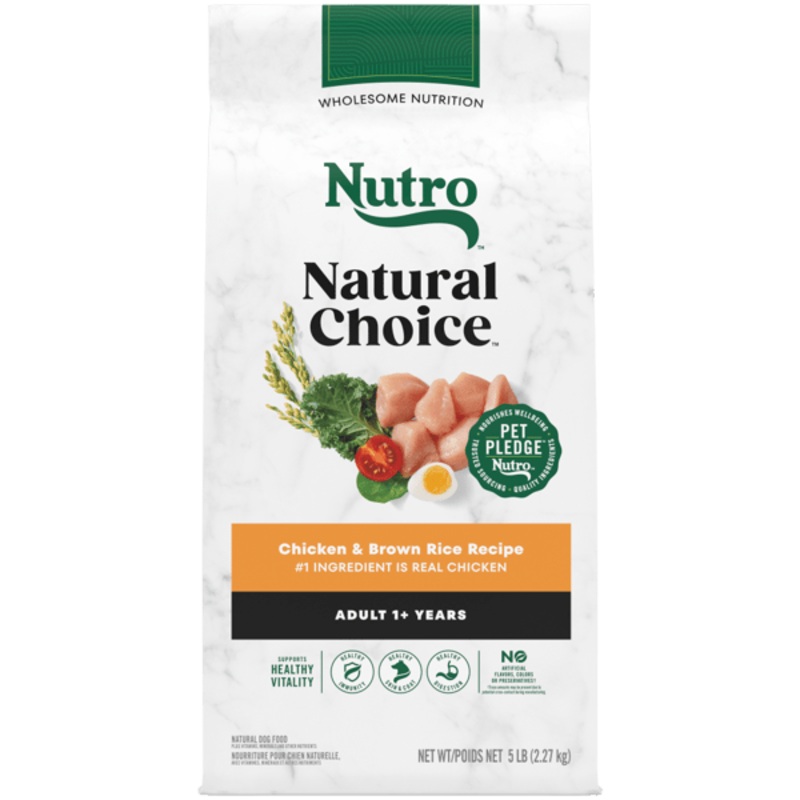 Nutro Natural Choice Dry Dog Food Adult Chicken & Brown Rice Recipe 5lb bag