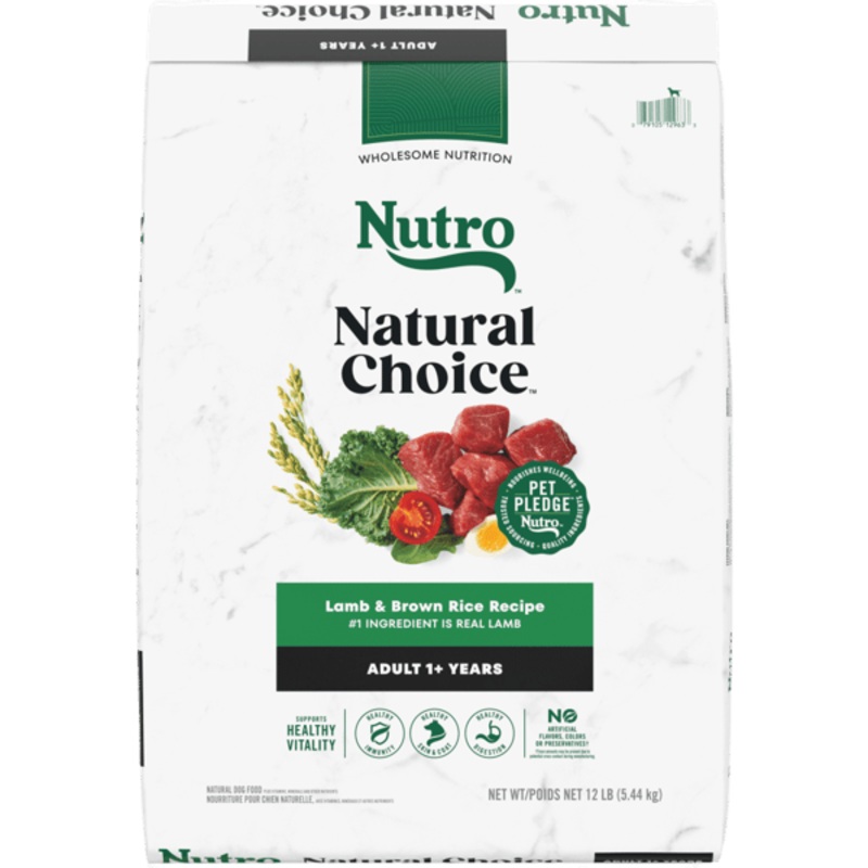 Nutro Natural Choice Dry Dog Food Adult Lamb & Brown Rice Recipe 12lb bag