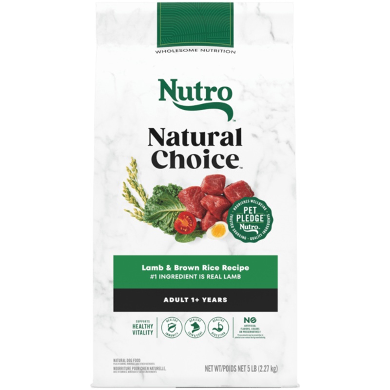 Nutro Natural Choice Dry Dog Food Adult Lamb & Brown Rice Recipe 5lb Bag