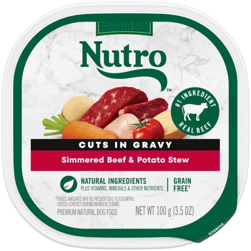 Nutro Wet Dog Food Cuts in Gravy Simmered Beef & Potato Stew  3.5oz cup