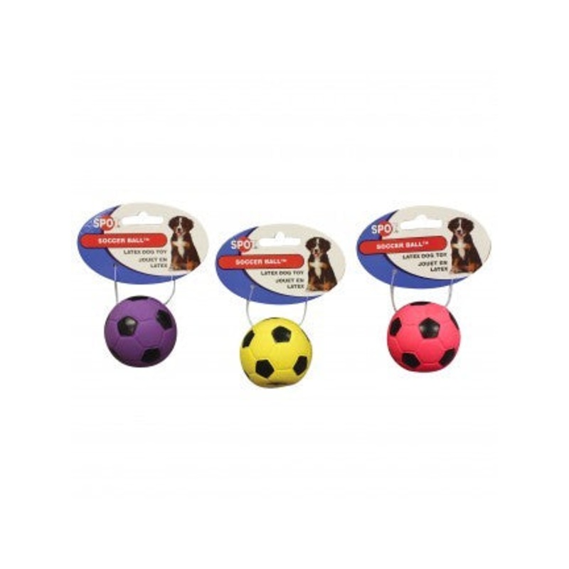 Spot Ethical Pet Dog Toy Latex Soccer Balls 2In Assorted