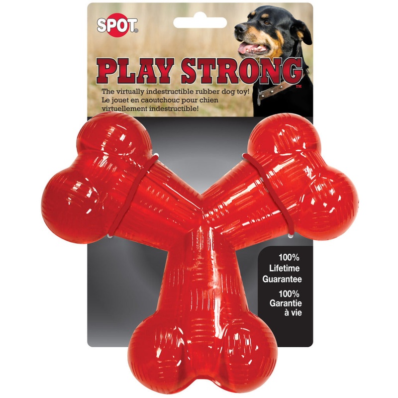 Spot Ethical Pet Dog Toy Play Strong Rubber Y Bone 6In