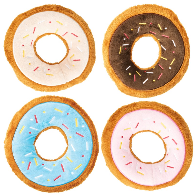 Spot Ethical Pet Dog Toy Tasty Donuts 7.5In Assorted