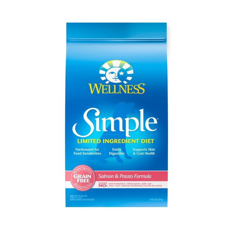 Wellness Simple Natural Grain Free Limited Ingredient Dry Dog Food Salmon and Potato Recipe 24lb Bag