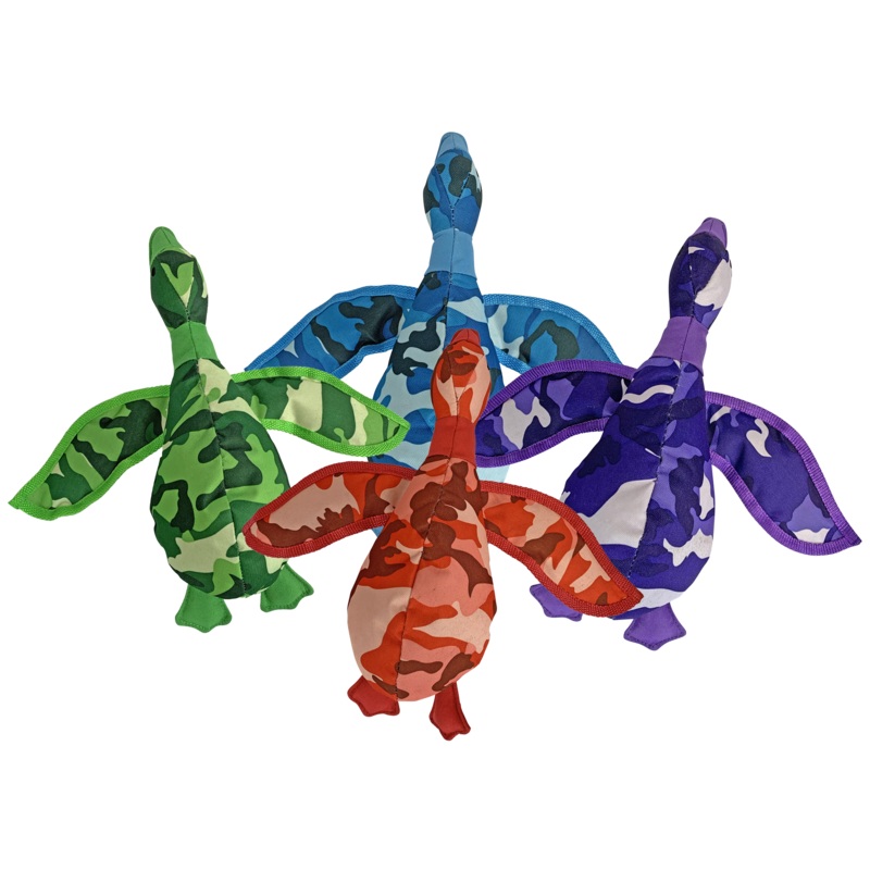 Multipet Plush Dog Toy Camouflage Ducks 13in Assorted